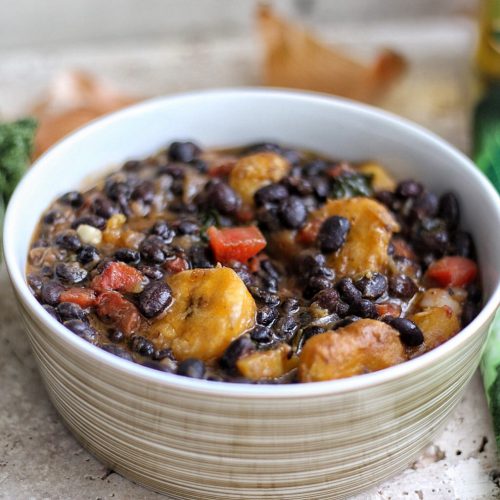Easy Black Beans And Plantain Stew
