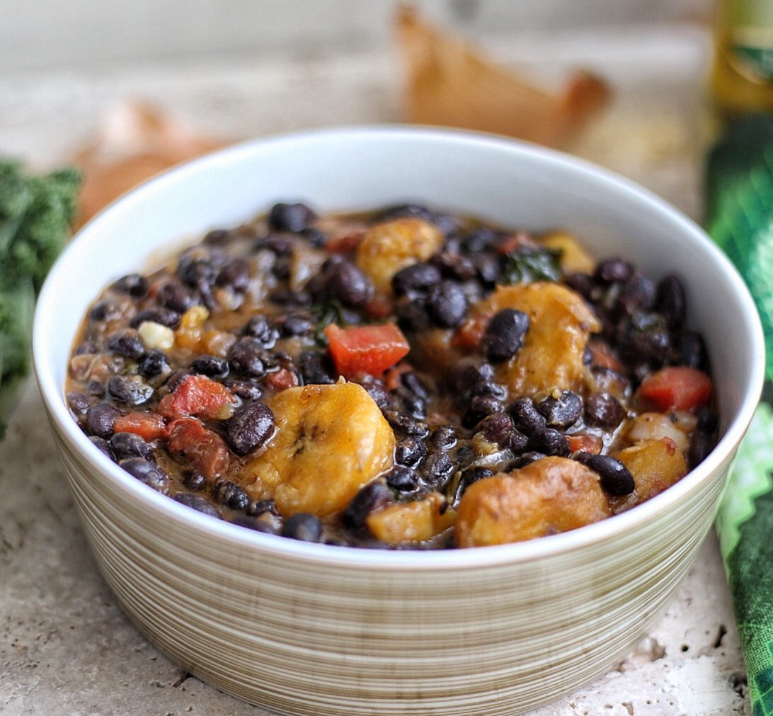 Easy Black Beans And Plantain Stew