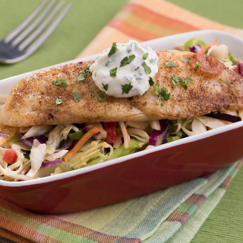 OvenRoasted Tilapia With Crema Sauce USDA Recipe for Child Care