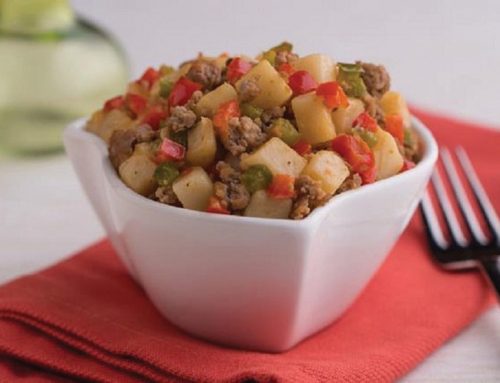 Roasted Potato and Turkey Hash USDA Recipe for Adults in CACFP