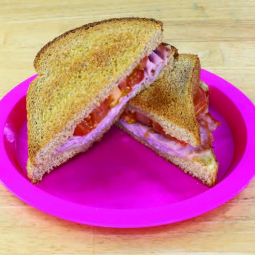 Grilled Cheese, Ham, And Tomato Sandwiches