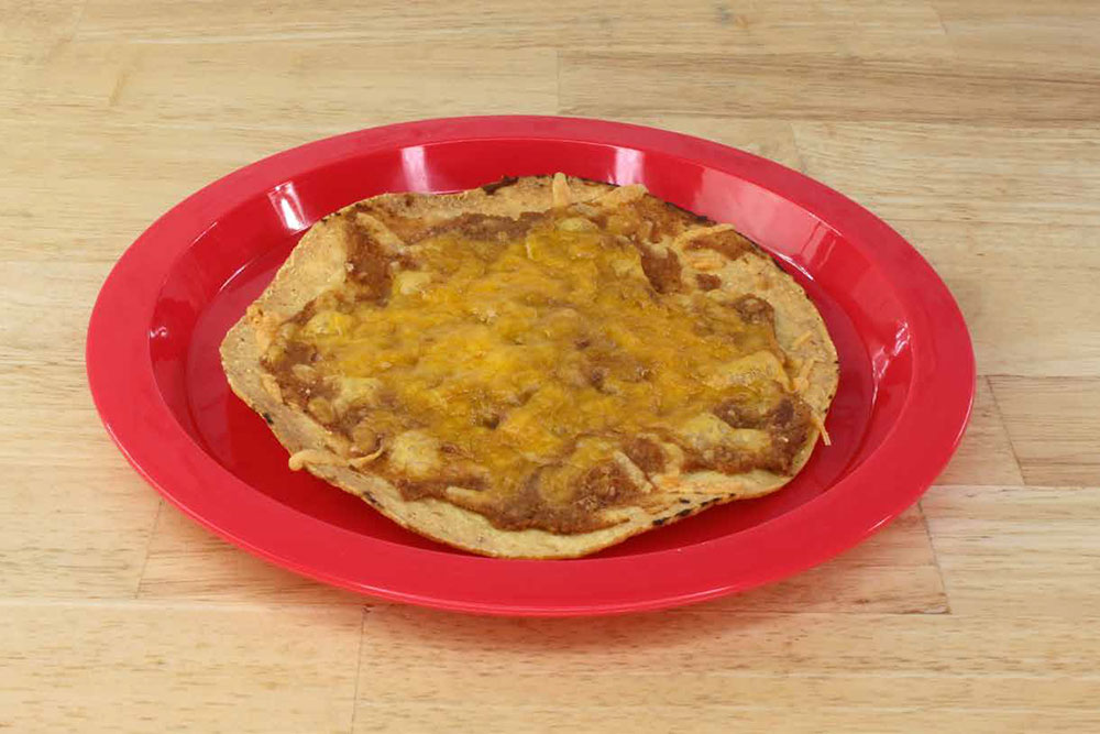 Cheesy Bean Tostada photograph
