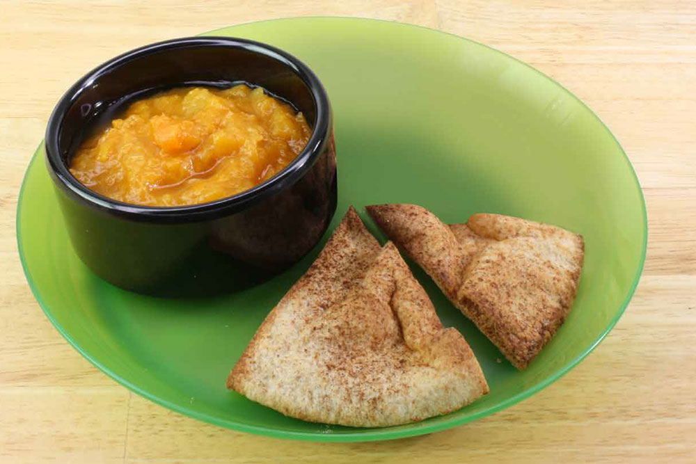 Image of Toasted Pita Wedges and Fruit Dip