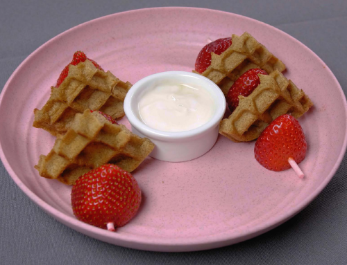 Strawberry and Waffle Kebabs With Maple-Yogurt Dip – USDA Recipe for Family Child Care Centers