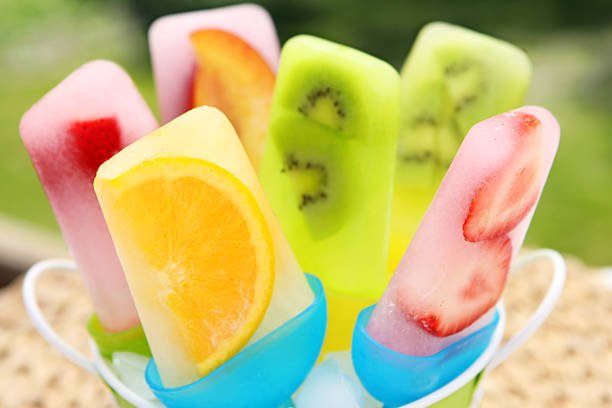 Image of six varieties of homemade popsicles