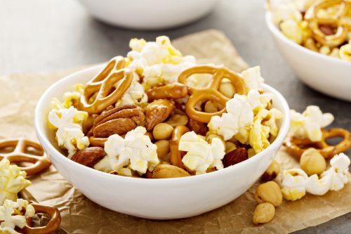 Trail Mix With Popcorn And Pretzels