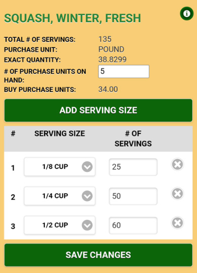 Calculate For Multiple Serving Sizes Image