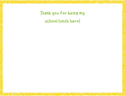 School Lunch Hero graphic for coloring paper