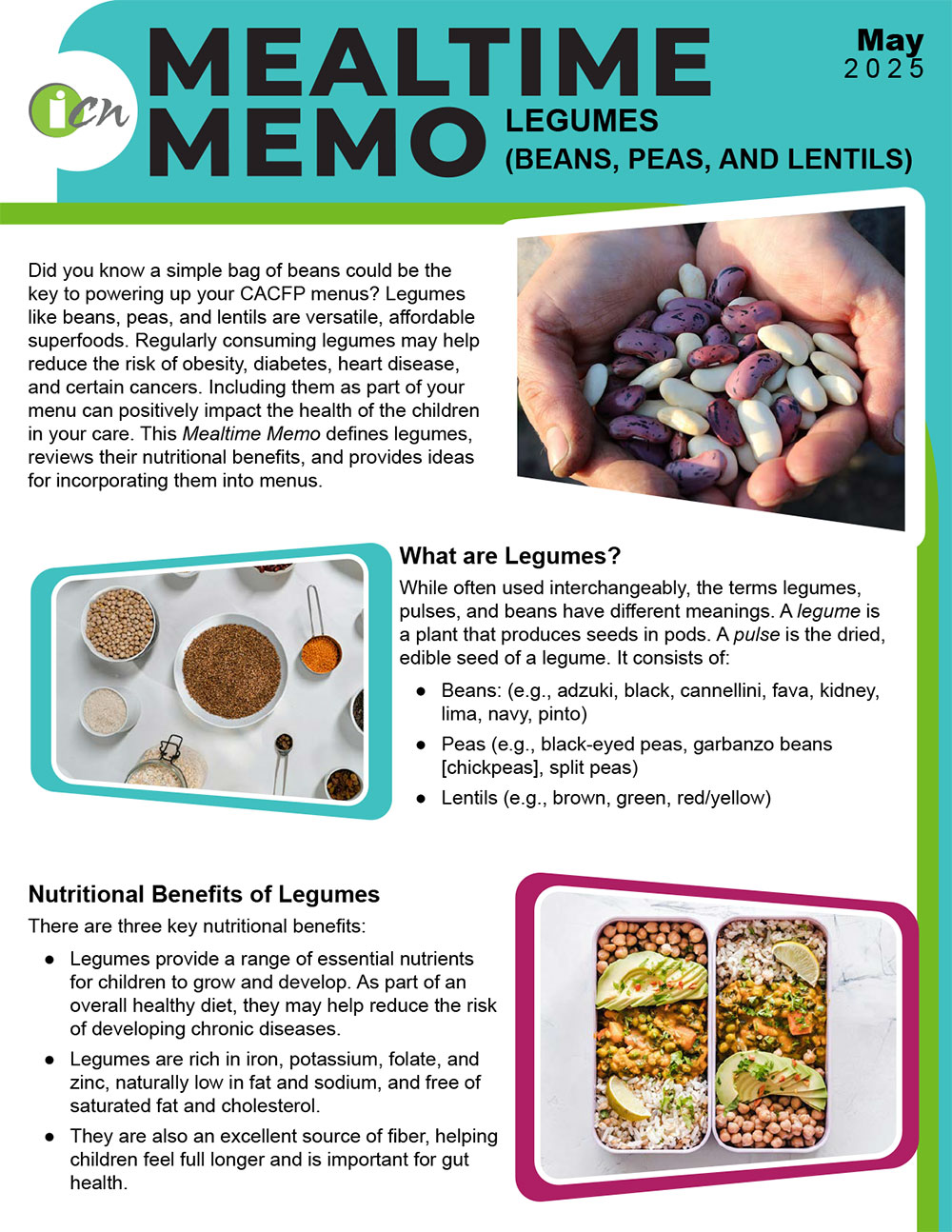Mealtime Memo Cover May 2025