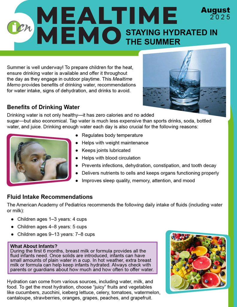 Mealtime Memo Cover August 2025