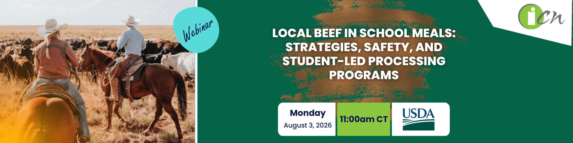Produce Webinar Series: Local Beef in School Meals: Strategies, Safety, and Student-Led Processing Programs (August 3rd 2026 12pm EST)