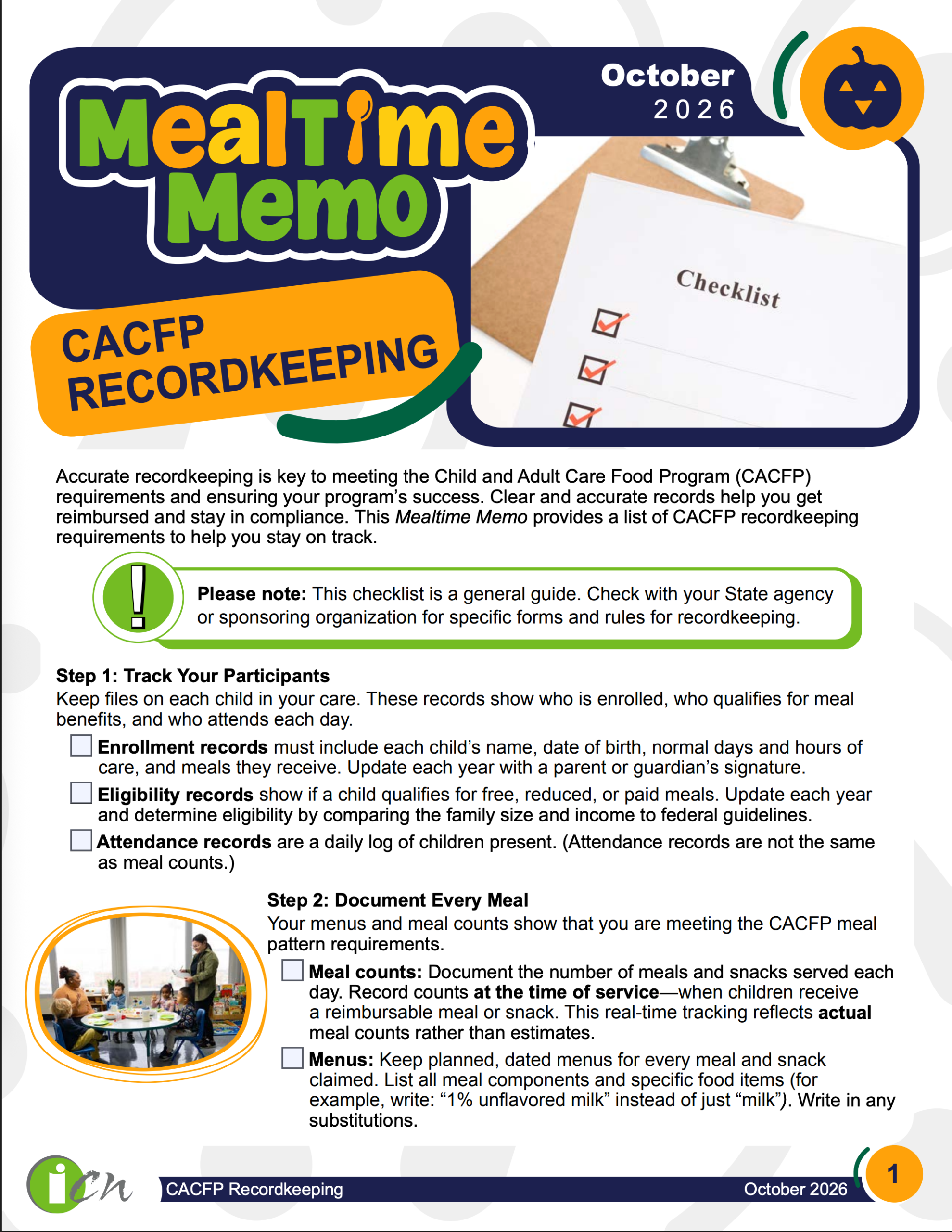 October 2026 Mealtime Memo - CACFP Record keeping.pdf
